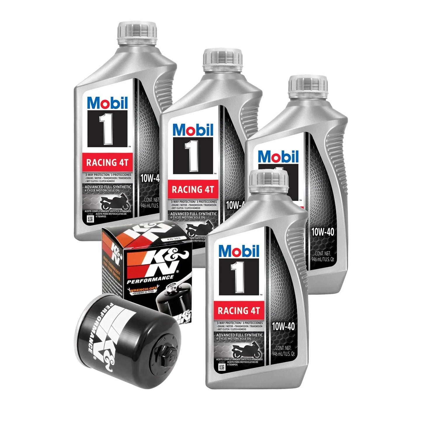 Kawasaki/Yamaha Oil Change Kit - Racing 4T 10W40, 4 Quart