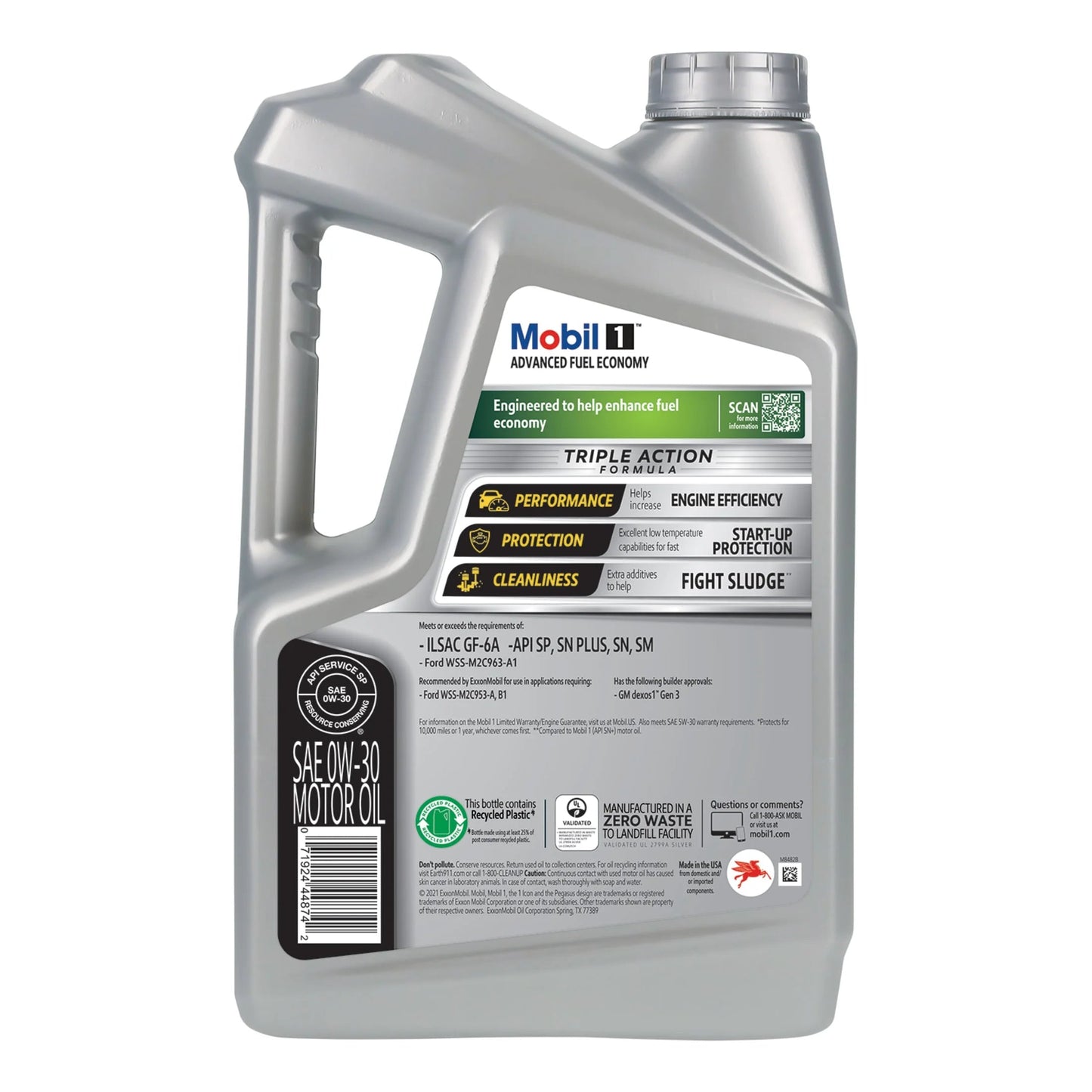 (3 Pack) Advanced Fuel Economy Full Synthetic Motor Oil 0W-30, 5 Quart (Pack of 3)