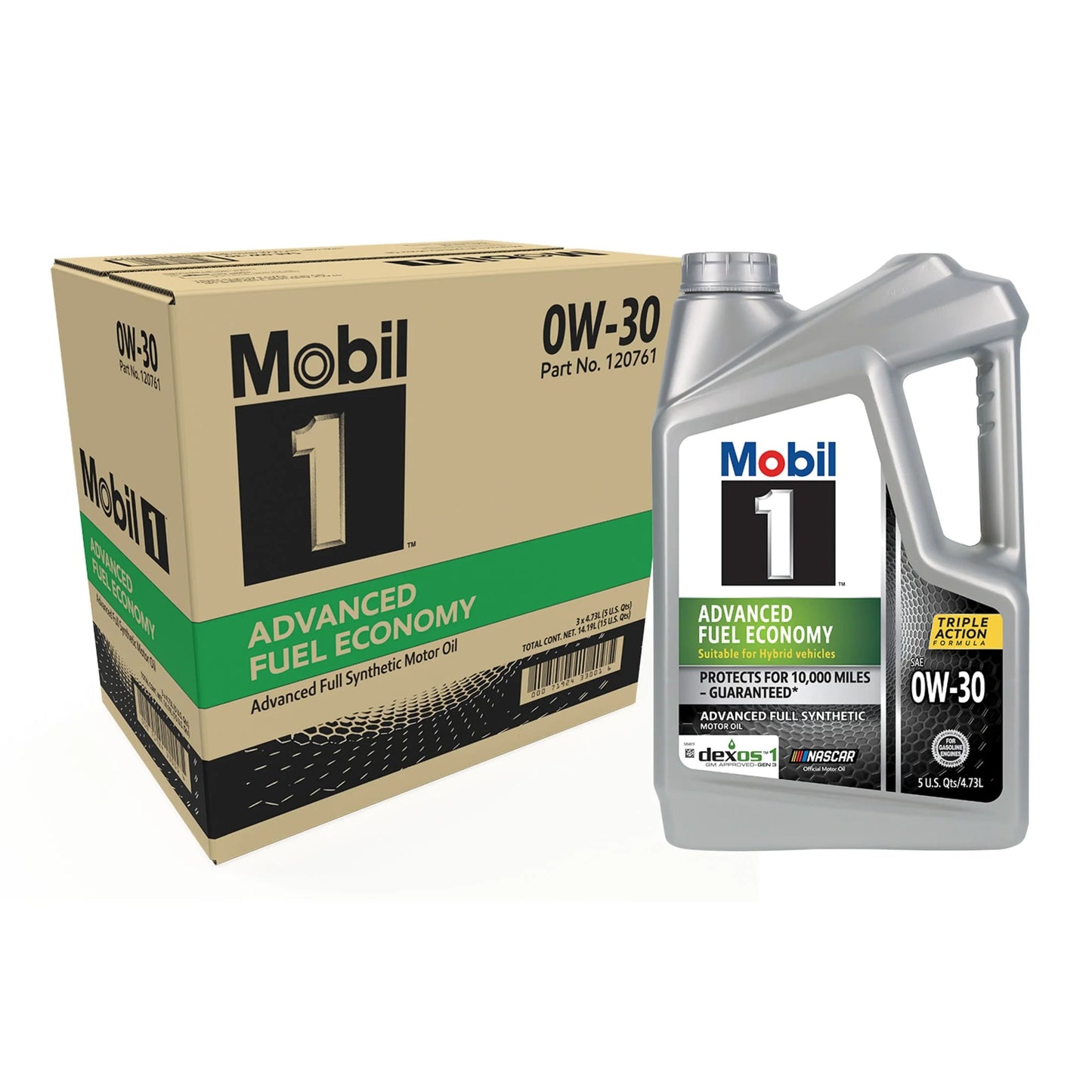 (3 Pack) Advanced Fuel Economy Full Synthetic Motor Oil 0W-30, 5 Quart (Pack of 3)