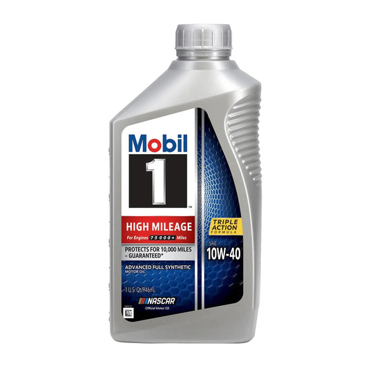 High Mileage Full Synthetic Motor Oil 10W-40, 1 Qt (6 Pack)